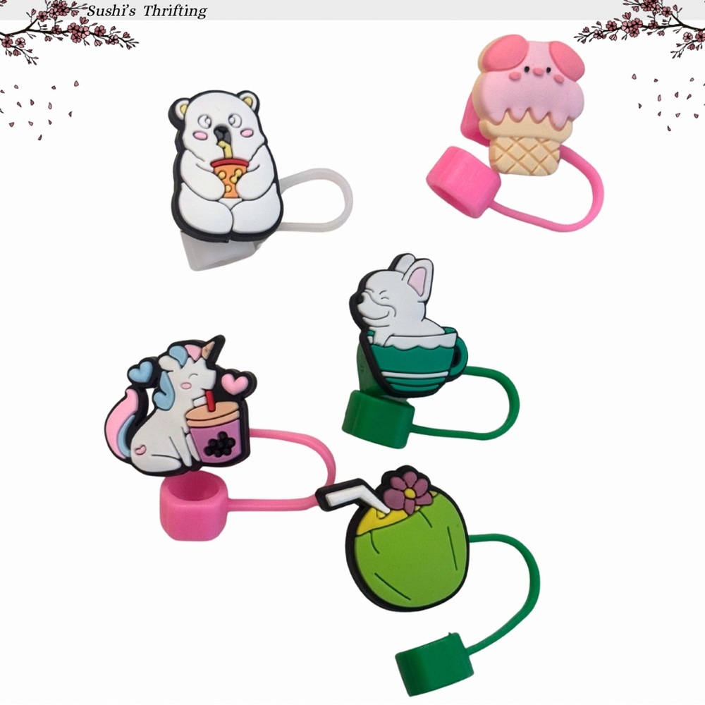 Summer Treats Straw Topper 5pc